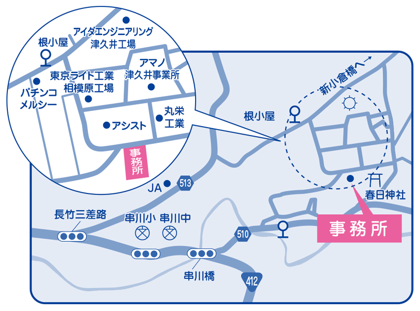 矢部葬祭までの地図